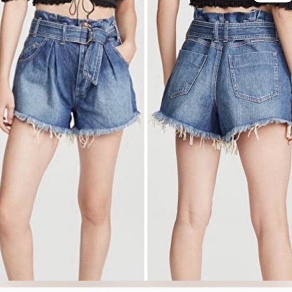 We The Free Denim Belted Jean Shorts - Picture 6 of 9